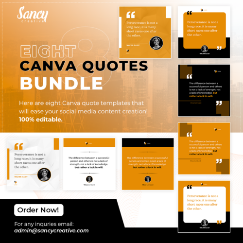 Canva Quotes templates Canva Templates Bundle